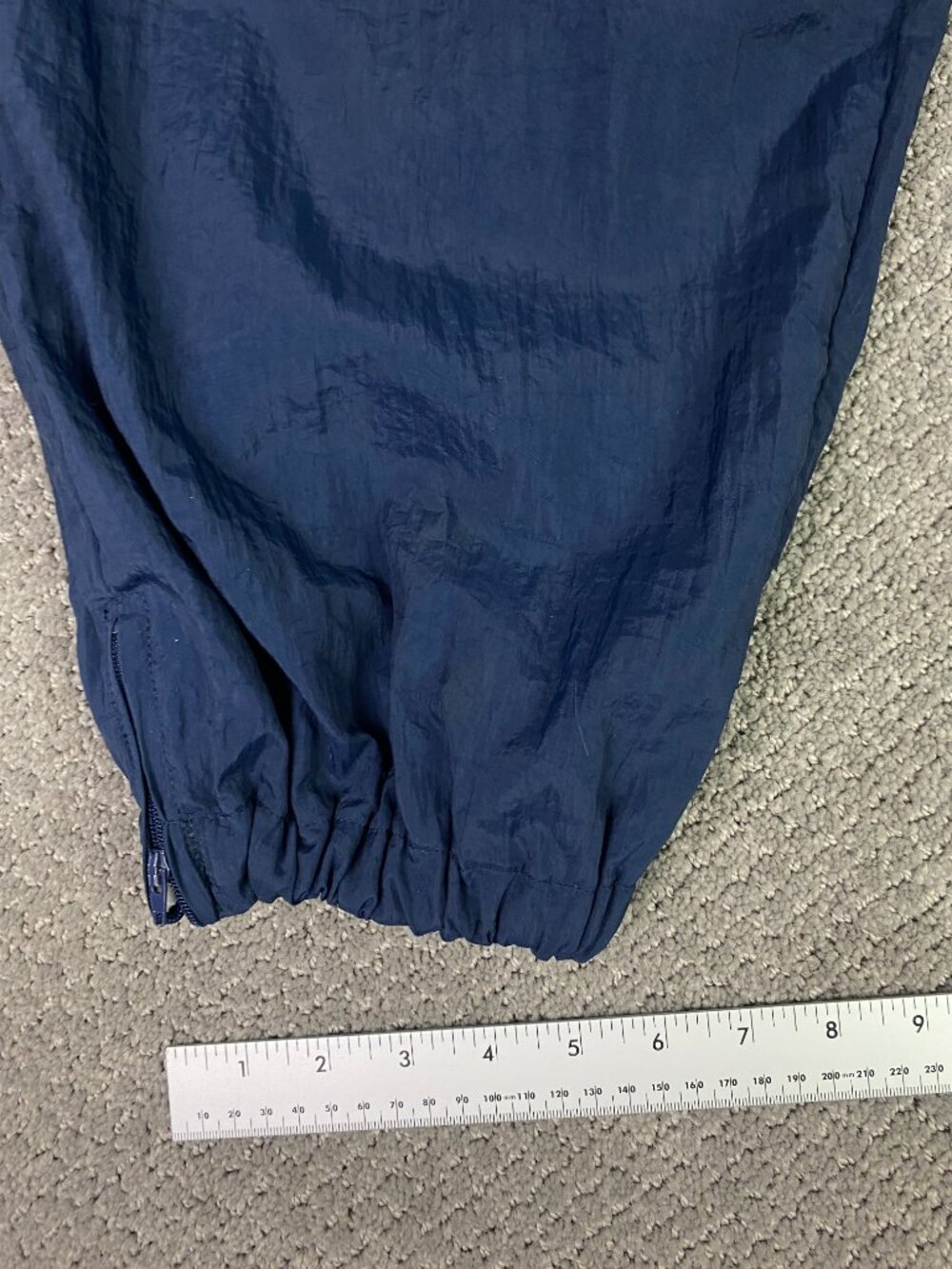 Vintage Y2K Adidas Windbreaker Track Pants Womens Medium Blue Baggy Drawstring - Picture 10 of 12